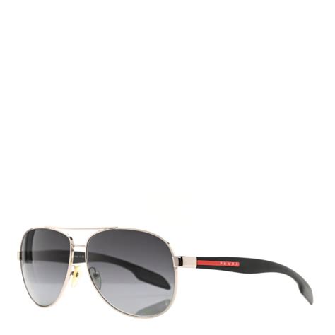 PRADA Aviator Sunglasses SPS 53P Black 